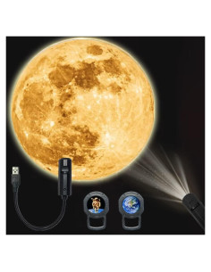 Lámpara Proyector Luna Astronauta YOWOCAL USB 360 15cm