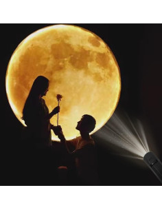 Lámpara Proyector Luna Astronauta YOWOCAL USB 360 15cm 2