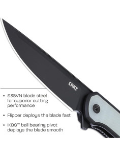 Cuchillo Plegable CRKT Q Compact EDC Acero S35VN 74.88mm 2