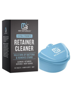 Tabletas Limpiadoras M3 Naturals para Retenedores y Estuche - 120 Unidades