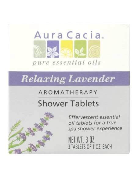 Tabletas de Ducha Relajantes Aura Cacia Lavanda 85g - 3 Unidades