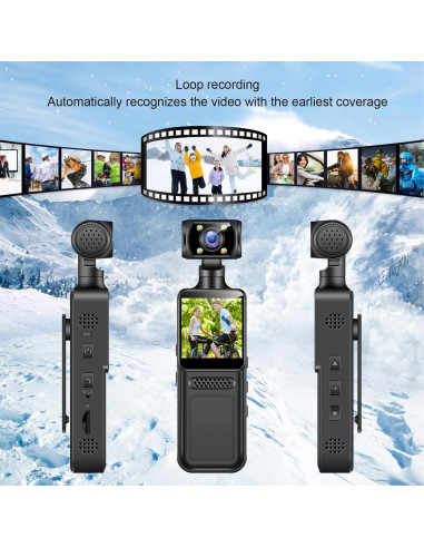 Cámara de Acción 4K Bewinner con Lente Rotatorio 180