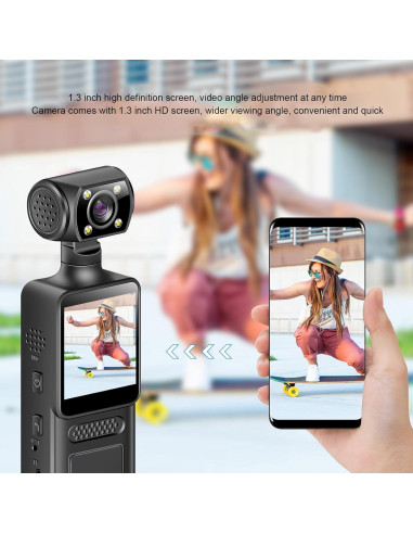 Cámara de Acción 4K Bewinner con Lente Rotatorio 180