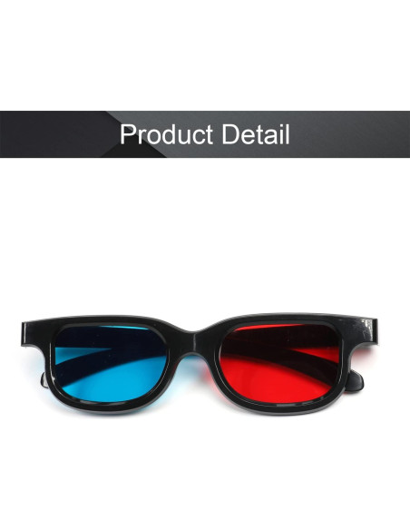 Gafas 3D Othmro - 3 Pcs Lente Rojo-Azul, Marco Plástico