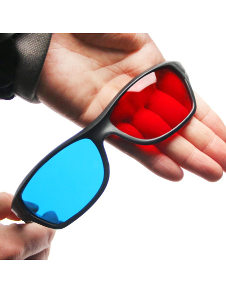 Gafas 3D Othmro - 3 Pcs Lente Rojo-Azul, Marco Plástico