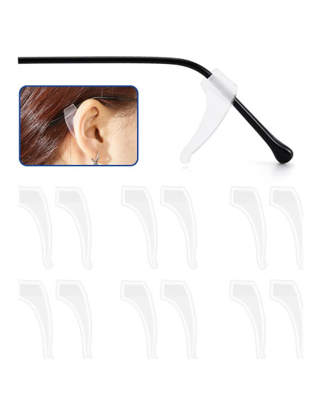 Ganchos Antideslizantes para Gafas de Oído - Silicona 6 Pzas