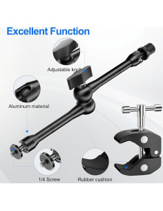 Soporte de Cámara EMART Magic Arm 25.4 cm con Super Clamp 2