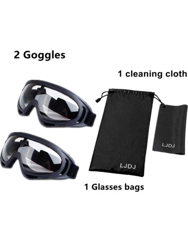 Gafas de Motocicleta LJDJ - Paquete de 2 - UV400