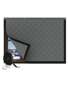 Cortina Térmica Aislante Augblinds 45x34 Pulgadas Gris