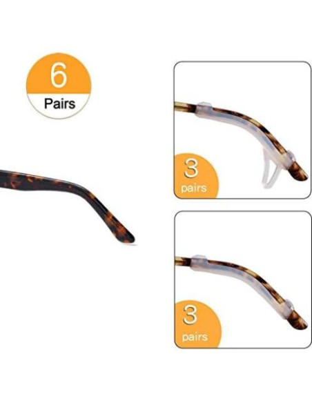 Mangas de agarre para gafas SMARTTOP - Silicona antideslizante Mangas de agarre para gafas SMARTTOP - Silicona antideslizante