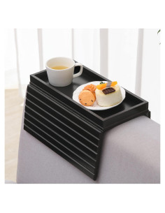 Bandeja de brazo de sofá GEHE de bambú plegable 45.72x33.53cm