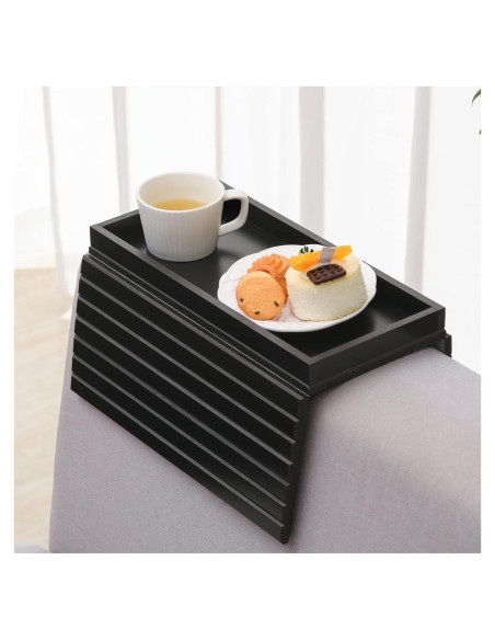 Bandeja de brazo de sofá GEHE de bambú plegable 45.72x33.53cm