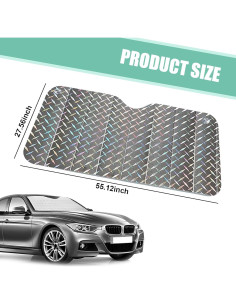 Parasol para Parabrisas Merdege 139.7x69.85cm Plata 2