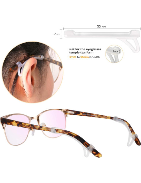 Mangas de agarre para gafas SMARTTOP - Silicona antideslizante Mangas de agarre para gafas SMARTTOP - Silicona antideslizante