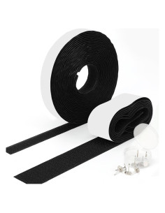 Tiras de Gancho y Bucle MAGZO Autoadhesivas 2 Rollos 1.78cm x 7.62m