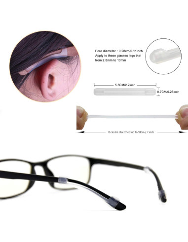 Mangas de agarre para gafas SMARTTOP - Silicona antideslizante