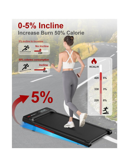 Caminadora Gywowken T3 Bajo Escritorio 136 KG Inclinación 5%