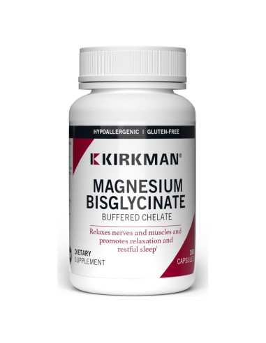 Quelato de Bisglicinato de Magnesio Kirkman 180 Cápsulas - Relajación