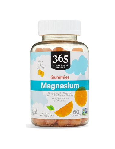 Gominolas de Magnesio 365 Whole Foods - 60 Unidades, Sabor Naranja