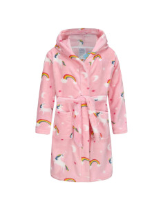 Bata de Felpa para Niños Angell 3-4T con Capucha y Bolsillos