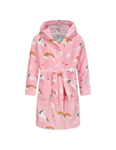 Bata de Felpa para Niños Angell 3-4T con Capucha y Bolsillos