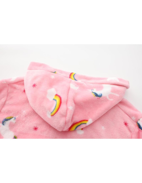 Bata de Felpa para Niños Angell 3-4T con Capucha y Bolsillos