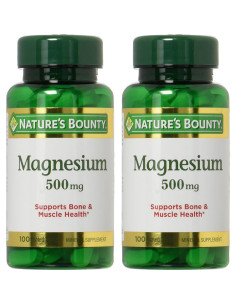 Magnesio Nature's Bounty 500mg 200 Tabletas Total 2
