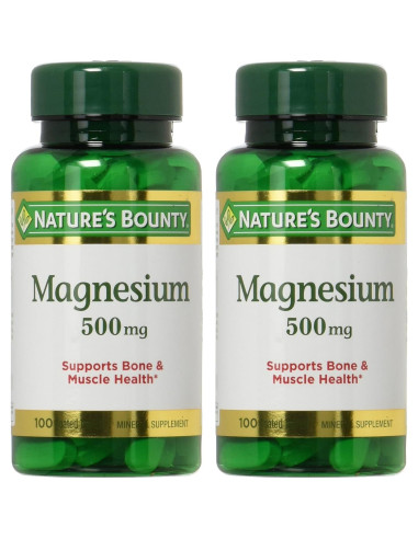 Magnesio Nature's Bounty 500mg 200 Tabletas Total