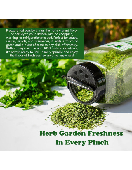 Copos de Perejil Liofilizado Natural Plus Green 85 Gr - Sazonador Sin Gluten