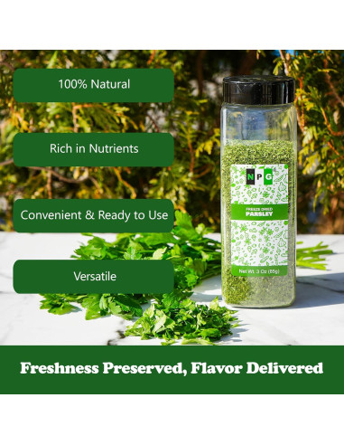 Copos de Perejil Liofilizado Natural Plus Green 85 Gr - Sazonador Sin Gluten