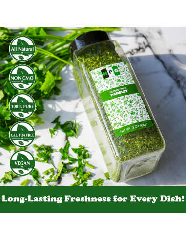 Copos de Perejil Liofilizado Natural Plus Green 85 Gr - Sazonador Sin Gluten