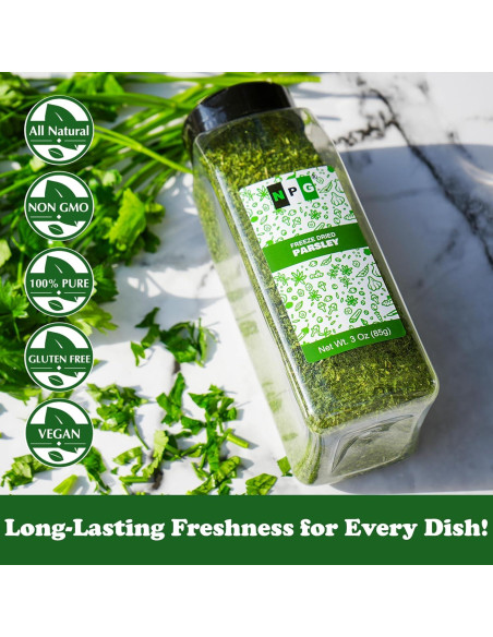 Copos de Perejil Liofilizado Natural Plus Green 85 Gr - Sazonador Sin Gluten