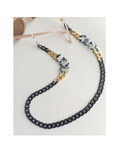 Cadena de Gafas Soporte para Mujeres Negro Transparente 2