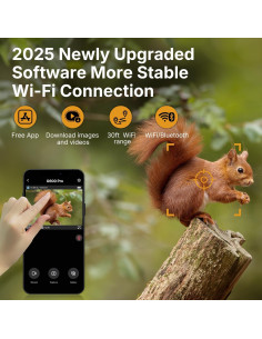 Cámara de sendero WiFi WOSPORTS G600-PRO 48MP Solar 2K 2