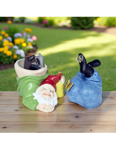 Esconde Llave de Jardín Melnixia Gnome Patriótico Resina 2