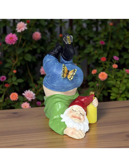 Esconde Llave de Jardín Melnixia Gnome Patriótico Resina