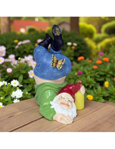 Esconde Llave de Jardín Melnixia Gnome Patriótico Resina