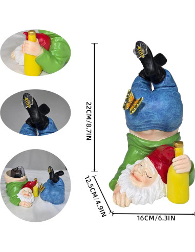 Esconde Llave de Jardín Melnixia Gnome Patriótico Resina