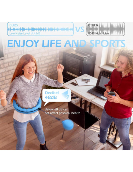 Aro de Hula Ponderado JLoibao D5 Ajustable 142-168 cm