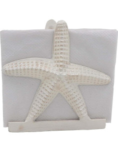 Soporte de Servilletas de Metal El Mago del Metal Blanco Mar 2