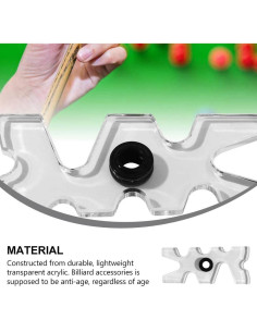 Soporte de Palo de Billar Acrílico BESPORTBLE 11.5x6.5cm 2