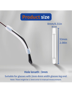 Ganchos de oreja antideslizantes de silicona para gafas 2