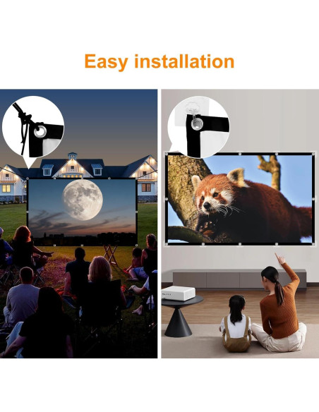 Pantalla de Proyector Plegable 120" 4K HD SKERELL Anti-Arrugas