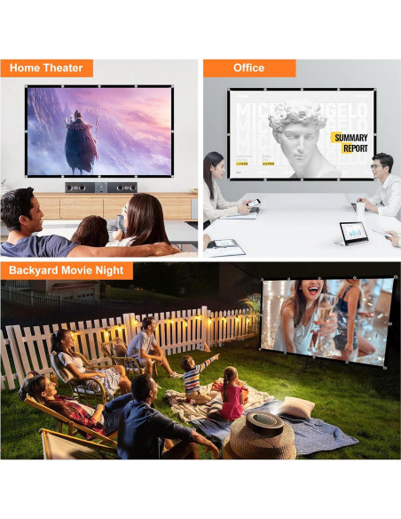 Pantalla de Proyector Plegable 120" 4K HD SKERELL Anti-Arrugas