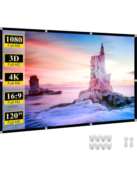 Pantalla de Proyector Plegable 120" 4K HD SKERELL Anti-Arrugas