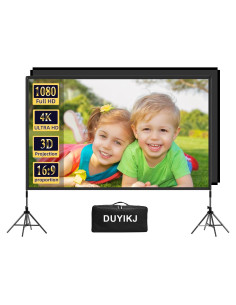 Pantalla de proyector portátil DUYIKJ 100 pulgadas 4K HD