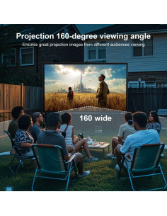 Pantalla de proyector portátil DUYIKJ 100 pulgadas 4K HD 2