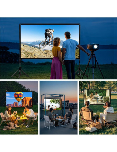 Pantalla de proyector portátil DUYIKJ 100 pulgadas 4K HD