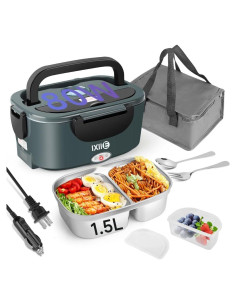 Caja de Almuerzo Eléctrica IXIIE 80W 1.5L Doble Compartimento