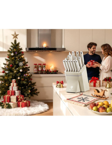 Juego de cuchillos de cocina BRODARK 15 piezas acero inoxidable